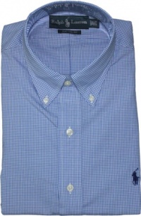 Polo Ralph Lauren Custom-Fit Micro Check Dress Shirt (18 Neck 34/35 Sleeve, Blue/White) Polo Ralph Lauren Custom-Fit Micro Check Dress Shirt (18 Neck 34/35 Sleeve, Blue/White)