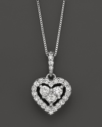 Diamond Heart Pendant, in 14Kt White Gold, .25 ct. tw. Diamond Heart Pendant, in 14Kt White Gold, .25 ct. tw.
