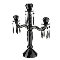 Villeroy & Boch Retro Accessories 16 1/4 candelabra: 3 arm: black Villeroy & Boch Retro Accessories 16 1/4 candelabra: 3 arm: black
