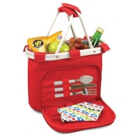 Picnic Time Metro Uno Insulated Tote with Lunch Service for 1, Red Picnic Time Metro Uno Insulated Tote with Lunch Service for 1, Red