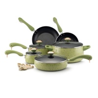Paula Deen Signature Porcelain Nonstick 15-Piece Cookware Set, Pear Speckle Paula Deen Signature Porcelain Nonstick 15-Piece Cookware Set, Pear Speckle