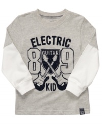 Perfect for the rockstar-in-the-making. He'll play his greatest air-guitar whenever he wears this layered tee from Carter's. Perfect for the rockstar-in-the-making. He'll play his greatest air-guitar whenever he wears this layered tee from Carter's.