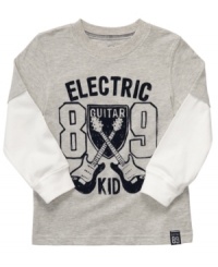 Perfect for the rockstar-in-the-making. He'll play his greatest air-guitar whenever he wears this layered tee from Carter's.