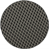 Safavieh Courtyard Collection CY6919-226 Black and Beige Indoor/Outdoor Round Area Rug, 5-Feet 3-Inch Safavieh Courtyard Collection CY6919-226 Black and Beige Indoor/Outdoor Round Area Rug, 5-Feet 3-Inch