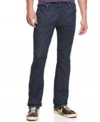 Your basic blues never looked better. Chill out in these jeans from Volcom. Your basic blues never looked better. Chill out in these jeans from Volcom.