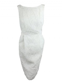 Carmen Marc Valvo Womens Ivory Lace Organza Sleeveless Dress 10 Carmen Marc Valvo Womens Ivory Lace Organza Sleeveless Dress 10