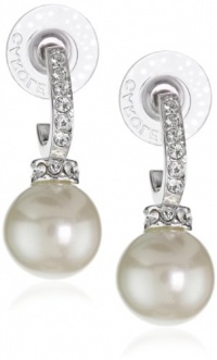 Carolee Pearl and Crystal Basics Drop Earrings