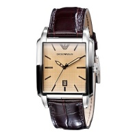 Emporio Armani Men's AR0477 Classic Brown Leather Band Watch Emporio Armani Men's AR0477 Classic Brown Leather Band Watch