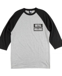 This Metal Mulisha jersey takes a sporty standard and gives it an edgy update. This Metal Mulisha jersey takes a sporty standard and gives it an edgy update.