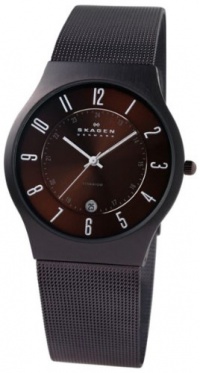 Skagen Men's SK233XLTMD Titanium Brown Espresso Dial Watch Skagen Men's SK233XLTMD Titanium Brown Espresso Dial Watch