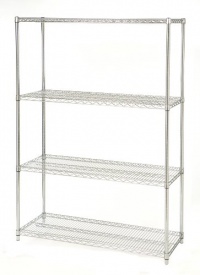 Seville Classics SHE18484 18-Inch by 48-Inch by 72-Inch Shelving System, Chrome Seville Classics SHE18484 18-Inch by 48-Inch by 72-Inch Shelving System, Chrome