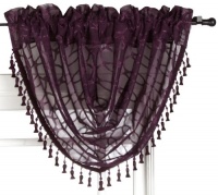 Regal Home Collections Symmetry 52-Inch by 38-Inch Waterfall Valance, Purple Regal Home Collections Symmetry 52-Inch by 38-Inch Waterfall Valance, Purple
