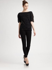 Sleek essentials in a knit with substance, detailed with a bold zipper at the back.Elasticized waistbandBack zip closeYoke with seamed detailSkinny legging fitBack ankle zippersInseam, about 27Viscose/nylon/elastaneDry cleanImportedSIZE & FITModel shown is 5'9 (175cm) wearing US size 4. Sleek essentials in a knit with substance, detailed with a bold zipper at the back.Elasticized waistbandBack zip closeYoke with seamed detailSkinny legging fitBack ankle zippersInseam, about 27Viscose/nylon/elastaneDry cleanImportedSIZE & FITModel shown is 5'9 (175cm) wearing US size 4.