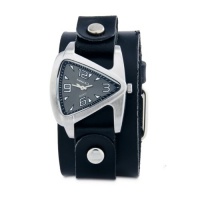 Nemesis Women's GB024K Signature Stainless Steel Triangle Shaped Leather Cuff Watch Nemesis Women's GB024K Signature Stainless Steel Triangle Shaped Leather Cuff Watch