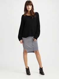 Seamless ribbed knit in a stand-out dolman silhouette.BoatneckDropped shouldersDolman sleevesPullover styleAbout 24 from shoulder to hemCottonHand washMade in Italy of imported fabricModel shown is 5'9½ (176cm) wearing US size Small. Seamless ribbed knit in a stand-out dolman silhouette.BoatneckDropped shouldersDolman sleevesPullover styleAbout 24 from shoulder to hemCottonHand washMade in Italy of imported fabricModel shown is 5'9½ (176cm) wearing US size Small.