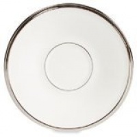 Lenox Solitaire White Platinum Banded Bone China Saucer Lenox Solitaire White Platinum Banded Bone China Saucer