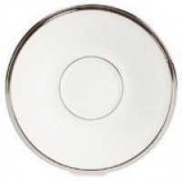 Lenox Solitaire White Platinum Banded Bone China Saucer