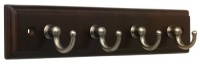 Liberty Hardware RPSR4AZ-210-D 9-Inch 4 Hook Key Rail/Rack, Espresso and Antique Iron Liberty Hardware RPSR4AZ-210-D 9-Inch 4 Hook Key Rail/Rack, Espresso and Antique Iron