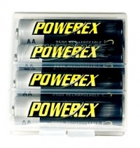 Powerex AA 2700mAh Rechargeable NiMH Batteries with holder- 4 Batteries Per Pack Powerex AA 2700mAh Rechargeable NiMH Batteries with holder- 4 Batteries Per Pack