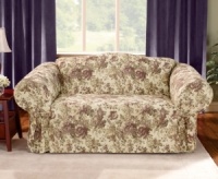 Sure Fit's Chloe's lush floral print revives your furniture with easy elegance. Features a straight skirt with ties for a clean, instant fit over any furniture piece. Sure Fit's Chloe's lush floral print revives your furniture with easy elegance. Features a straight skirt with ties for a clean, instant fit over any furniture piece.