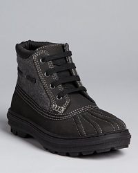 Outfitted with Nike's AIR technology for extra support, this lean city boot blends wool and leather panels for a hybrid look that reads thoroughly modern. Outfitted with Nike's AIR technology for extra support, this lean city boot blends wool and leather panels for a hybrid look that reads thoroughly modern.