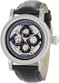 Stuhrling Original Men's 150A.33151 Symphony Maestro II Automatic Skeleton Date Black Leather Strap Watch Stuhrling Original Men's 150A.33151 Symphony Maestro II Automatic Skeleton Date Black Leather Strap Watch