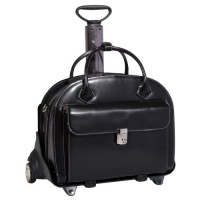 McKleinUSA GLEN ELLYN 94365 Black Leather Detachable-Wheeled Women's Case McKleinUSA GLEN ELLYN 94365 Black Leather Detachable-Wheeled Women's Case