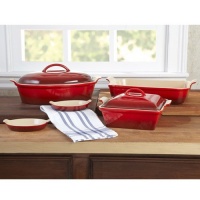Le Creuset Heritage Stoneware Set, 7 piece: cherry Le Creuset Heritage Stoneware Set, 7 piece: cherry