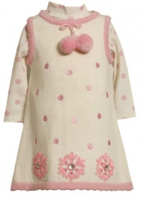 Bonnie Jean Girls 2-6X Snowflake Applique Sweater Knit Jumper Set, Ivory, 3T Bonnie Jean Girls 2-6X Snowflake Applique Sweater Knit Jumper Set, Ivory, 3T