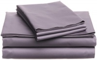 Pinzon Hemstitch 400-Thread-Count Egyptian Cotton Sateen Full Sheet Set, Plum Pinzon Hemstitch 400-Thread-Count Egyptian Cotton Sateen Full Sheet Set, Plum