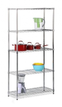 Honey-Can-Do SHF-01443 5-Tier Shelving Holds 200-Pounds per Shelf, 72-Inch, Chrome Honey-Can-Do SHF-01443 5-Tier Shelving Holds 200-Pounds per Shelf, 72-Inch, Chrome