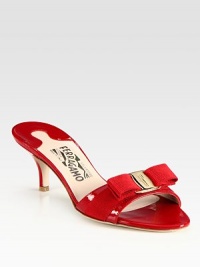 Gleaming patent leather with a darling kitten heel and signature grosgrain bow adornment. Self-covered heel, 2½ (65mm)Patent leather upperLeather lining and solePadded insoleMade in ItalyOUR FIT MODEL RECOMMENDS ordering true size. Gleaming patent leather with a darling kitten heel and signature grosgrain bow adornment. Self-covered heel, 2½ (65mm)Patent leather upperLeather lining and solePadded insoleMade in ItalyOUR FIT MODEL RECOMMENDS ordering true size.