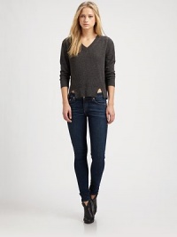 Dropped shoulders and a notched hem give this alpaca-rich sweater a dose of downtown-cool. Ribbed v-neckDropped shouldersBracelet sleevesNotched hemNylon/alpaca/woolDry cleanImportedSIZE & FITModel shown is 5'10 (177cm) wearing US size Small. Dropped shoulders and a notched hem give this alpaca-rich sweater a dose of downtown-cool. Ribbed v-neckDropped shouldersBracelet sleevesNotched hemNylon/alpaca/woolDry cleanImportedSIZE & FITModel shown is 5'10 (177cm) wearing US size Small.