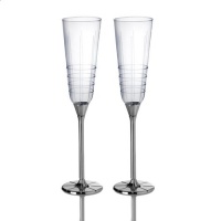 Mikasa Avenue Collection Silver Toasting Flute Mikasa Avenue Collection Silver Toasting Flute