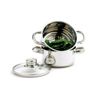 Norpro 1 Quart Stainless Steel 3 Piece Mini Steamer Cooker Set Norpro 1 Quart Stainless Steel 3 Piece Mini Steamer Cooker Set