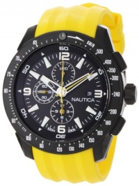 Nautica Men's N18599G NST 101 Yellow Resin and Black Dial Watch Nautica Men's N18599G NST 101 Yellow Resin and Black Dial Watch