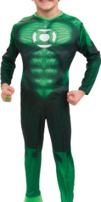 Green Lantern Child's Deluxe Hal Jordan Costume with Muscle Chest