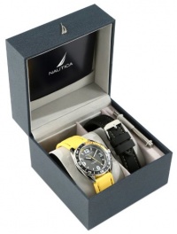 Nautica Men's N09923G Sport Classic Analog Enamel Bezel Watch Set Nautica Men's N09923G Sport Classic Analog Enamel Bezel Watch Set