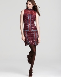 Boasting an intricate print and a sophisticated silhouette, this Nanette Lepore silk dress ensures statement chic. Boasting an intricate print and a sophisticated silhouette, this Nanette Lepore silk dress ensures statement chic.