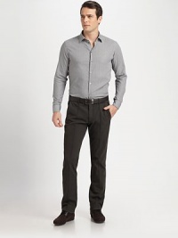 Handsomely striped for a contemporary cool feel, tailored in smooth cotton.Button-frontCottonDry cleanImported Handsomely striped for a contemporary cool feel, tailored in smooth cotton.Button-frontCottonDry cleanImported