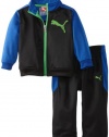 Puma - Kids Boys 2-7 Little Colorblock Tricot Set, Black, 7