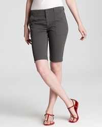 Beach or park, vacation or home--these Vince Bermuda shorts dress you for stylish adventure. Work the go-with-all charcoal hue with stripes or solids, then add a bold sandal for a trend-right finish. Beach or park, vacation or home--these Vince Bermuda shorts dress you for stylish adventure. Work the go-with-all charcoal hue with stripes or solids, then add a bold sandal for a trend-right finish.
