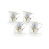Mikasa Botanical Bouquet 14-Ounce Mug, Set of 4 Mikasa Botanical Bouquet 14-Ounce Mug, Set of 4