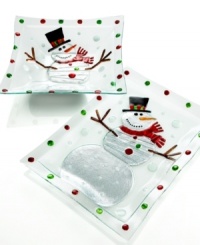 Beat the winter blues with a cheerful snowman serving bowl from Ganz's collection of serveware and serving dishes. A border of red and green dots adds a festive touch to an already-irresistible essential. Beat the winter blues with a cheerful snowman serving bowl from Ganz's collection of serveware and serving dishes. A border of red and green dots adds a festive touch to an already-irresistible essential.