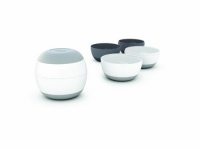 Joseph Jospeh Prep and Store Compact Food Preparation Bowls, White and Grey, Set of 4 Joseph Jospeh Prep and Store Compact Food Preparation Bowls, White and Grey, Set of 4