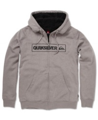 Stay warm this season with this trendy sherpa lined hoodie by Quiksilver. Stay warm this season with this trendy sherpa lined hoodie by Quiksilver.