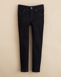Crafted in quality cotton with a touch of stretch, this super skinny denim legging updates her everyday look with classic style. Crafted in quality cotton with a touch of stretch, this super skinny denim legging updates her everyday look with classic style.