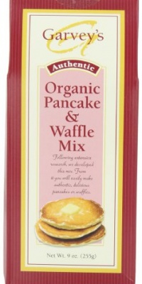 Garvey's Organic Pancake & Waffle Mix, 9-Ounce Boxes (Pack of 6)