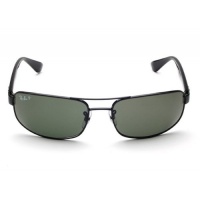 New Ray Ban RB3445 002/58 Black/Crystal Green Lens 61mm Polarized Sunglasses New Ray Ban RB3445 002/58 Black/Crystal Green Lens 61mm Polarized Sunglasses
