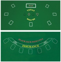 Da Vinci 2-Sided 36-Inch x 72-Inch Texas Holdem & Blackjack Casino Felt Layout Da Vinci 2-Sided 36-Inch x 72-Inch Texas Holdem & Blackjack Casino Felt Layout